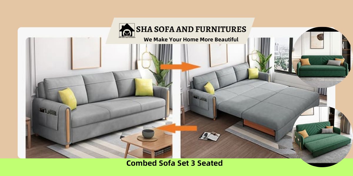 Combed Sofa Set 3 Seated