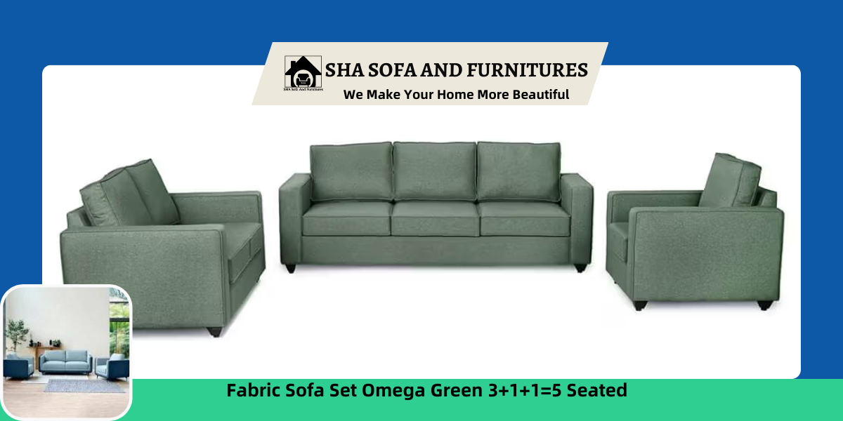 Fabric Sofa Set 3+1+1=5 Seated